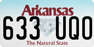 AR license plate 633UQO