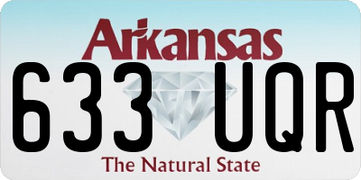 AR license plate 633UQR