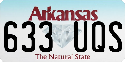 AR license plate 633UQS