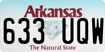 AR license plate 633UQW