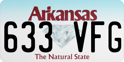 AR license plate 633VFG