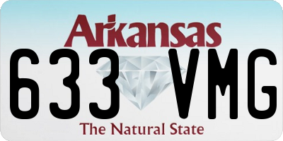 AR license plate 633VMG