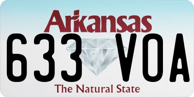 AR license plate 633VOA