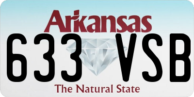AR license plate 633VSB