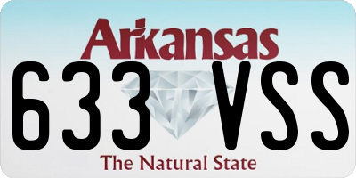 AR license plate 633VSS