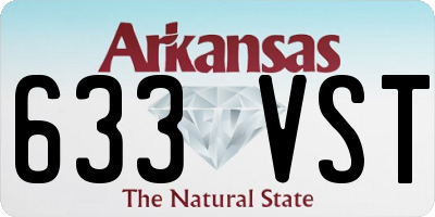 AR license plate 633VST