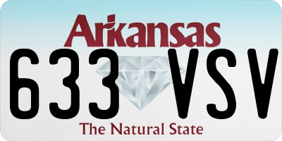 AR license plate 633VSV