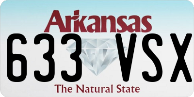 AR license plate 633VSX
