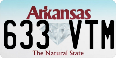 AR license plate 633VTM