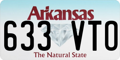 AR license plate 633VTO