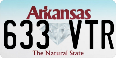 AR license plate 633VTR