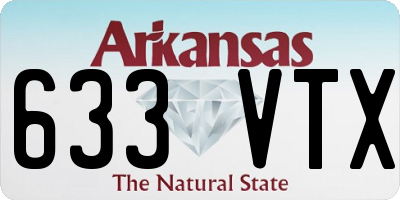 AR license plate 633VTX