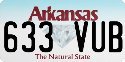 AR license plate 633VUB