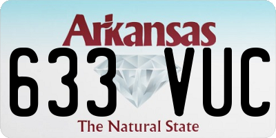 AR license plate 633VUC