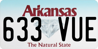 AR license plate 633VUE