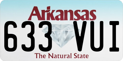 AR license plate 633VUI