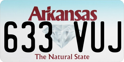 AR license plate 633VUJ