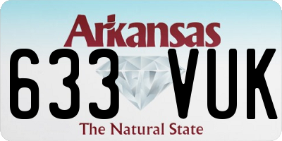 AR license plate 633VUK