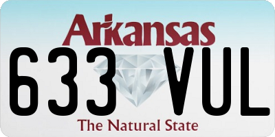 AR license plate 633VUL