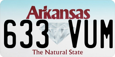 AR license plate 633VUM