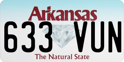 AR license plate 633VUN