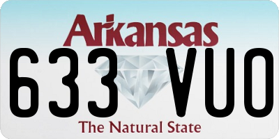 AR license plate 633VUO