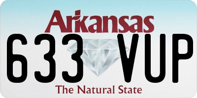 AR license plate 633VUP