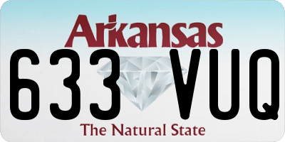 AR license plate 633VUQ
