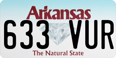 AR license plate 633VUR