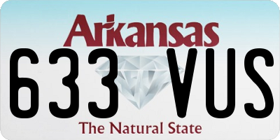 AR license plate 633VUS