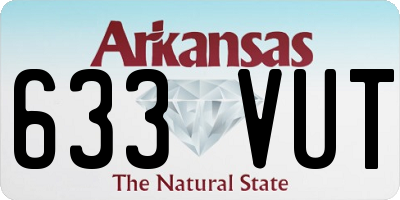AR license plate 633VUT