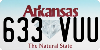 AR license plate 633VUU