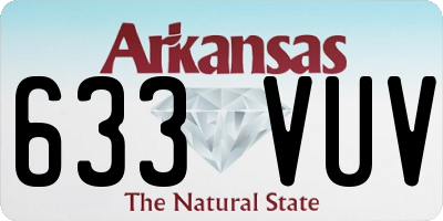 AR license plate 633VUV