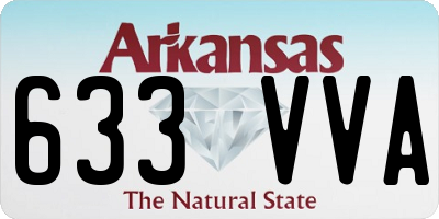 AR license plate 633VVA