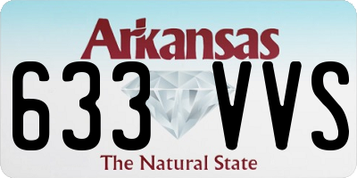 AR license plate 633VVS