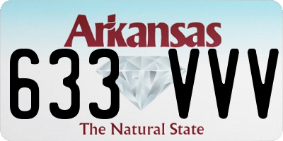 AR license plate 633VVV