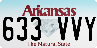 AR license plate 633VVY
