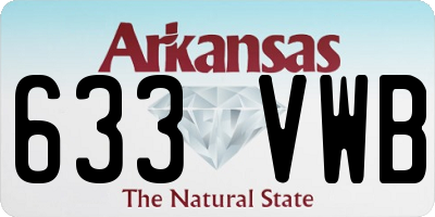 AR license plate 633VWB