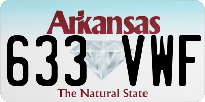 AR license plate 633VWF