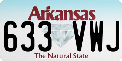 AR license plate 633VWJ