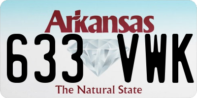 AR license plate 633VWK