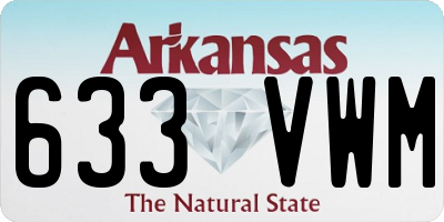 AR license plate 633VWM
