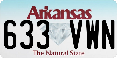 AR license plate 633VWN