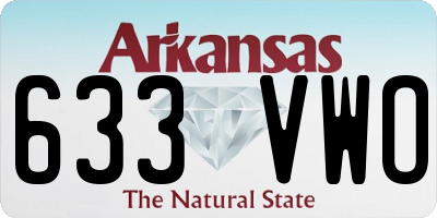 AR license plate 633VWO