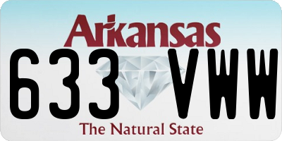 AR license plate 633VWW