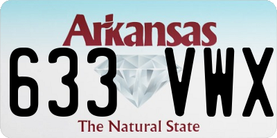 AR license plate 633VWX