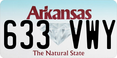 AR license plate 633VWY