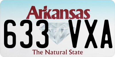 AR license plate 633VXA