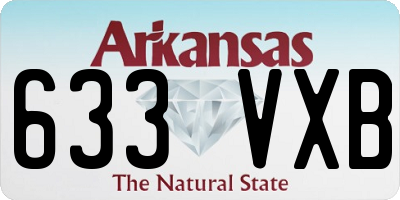 AR license plate 633VXB