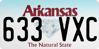 AR license plate 633VXC